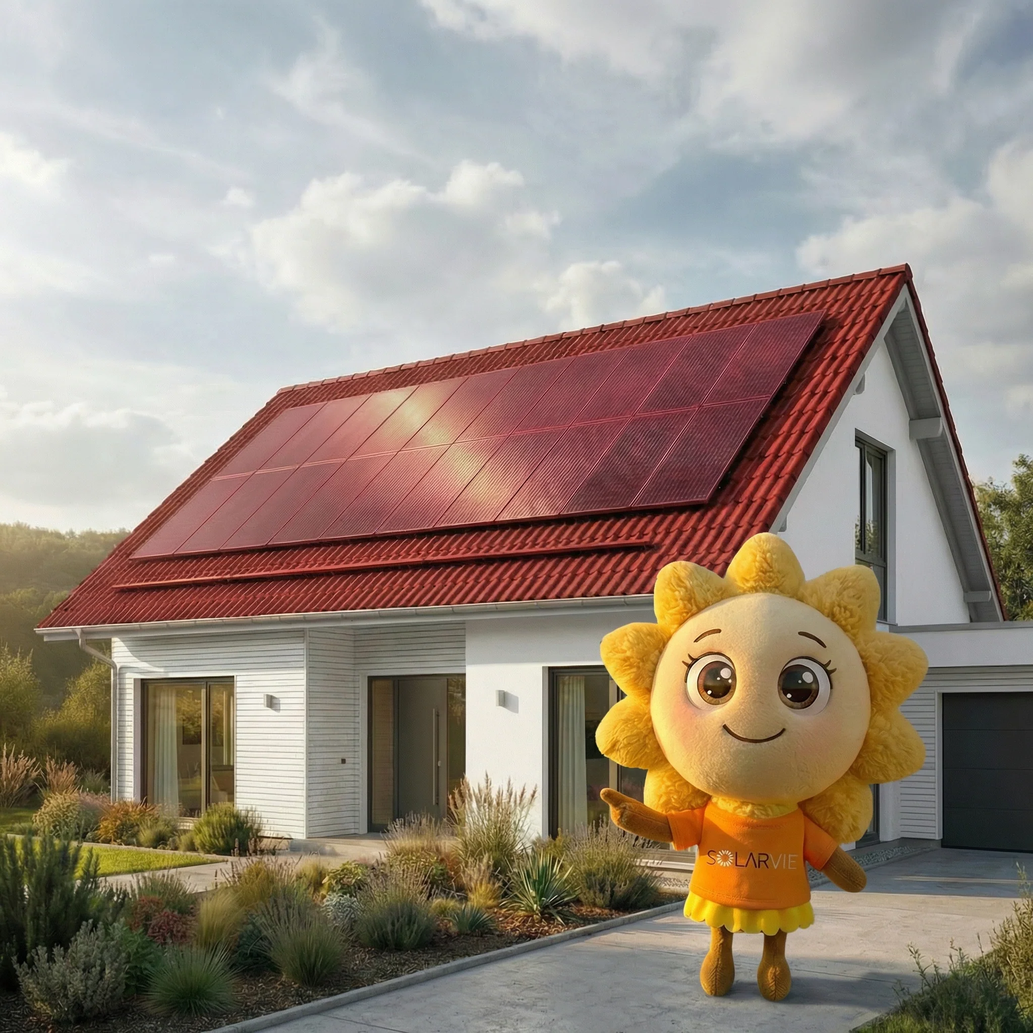 DAH Solar 400W terracotta Doppelglas (ROTES PV MODUL) (Container = 936 Stück) - Image 2