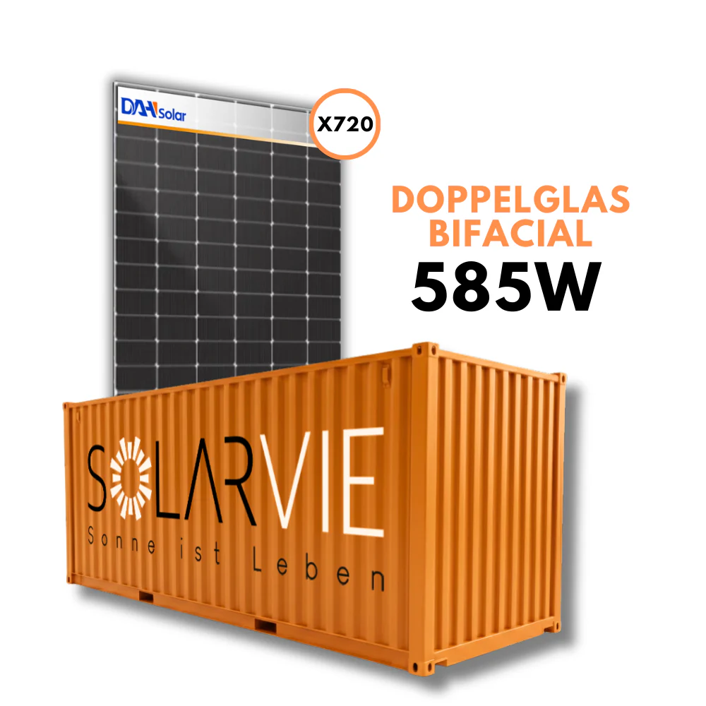 DAH Solar 585W Doppelglas Bifacial (Container = 720 Stück)