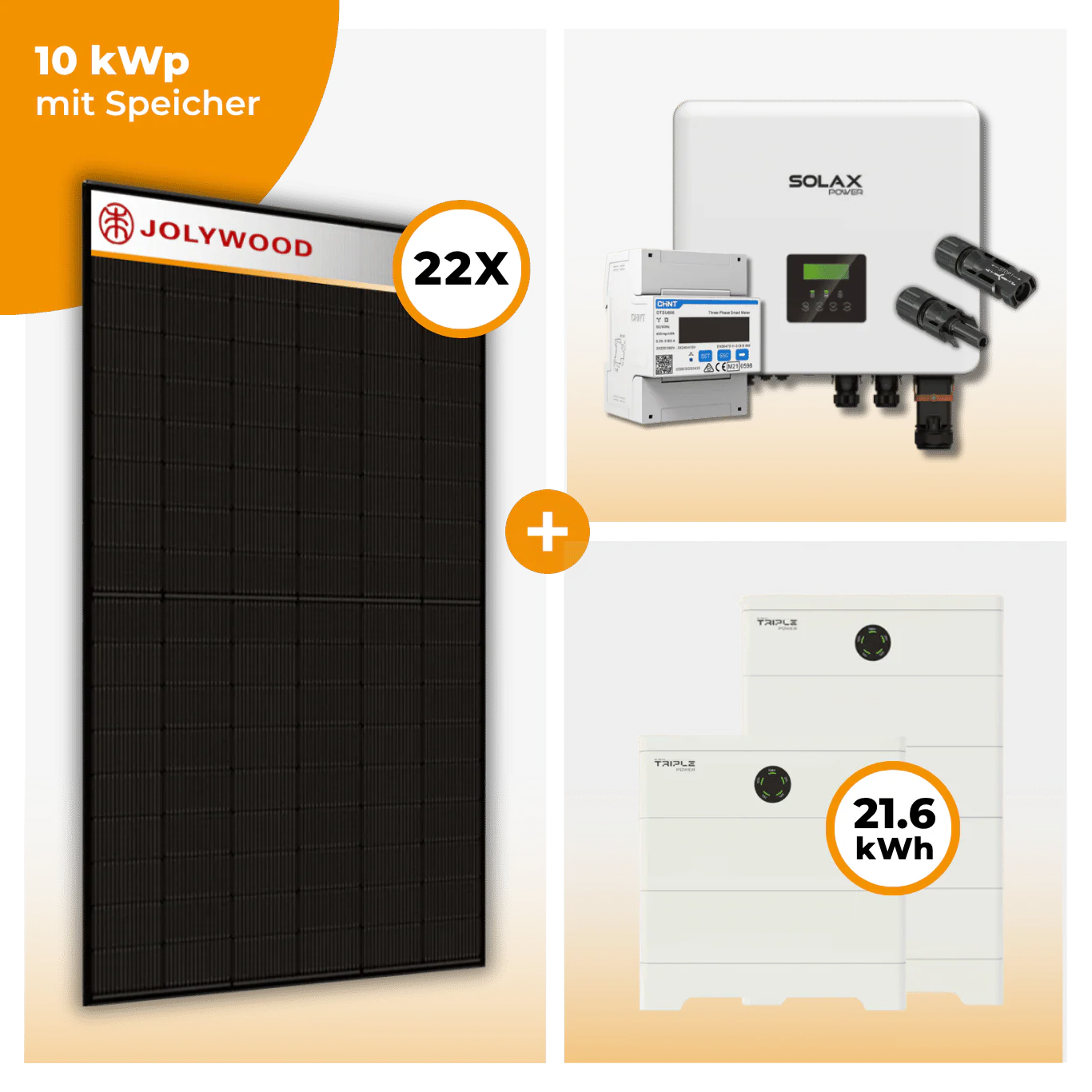 PV Komplettset 10 kWp – 22 x Jolywood 455 Full Black & Solax X3 Hybrid opt. T-BAT SYS Speicher - Image 10