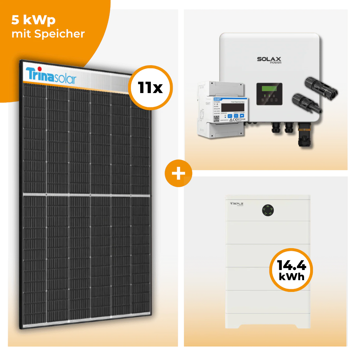 PV Komplettset 5 kWp – 11 x Trina 465 Black Frame & Solax X3 Hybrid opt. T-BAT SYS Speicher - Image 6