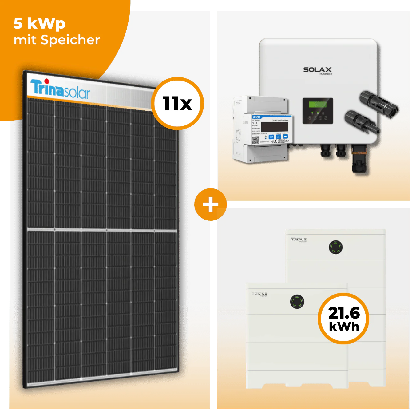 PV Komplettset 5 kWp – 11 x Trina 465 Black Frame & Solax X3 Hybrid opt. T-BAT SYS Speicher - Image 8