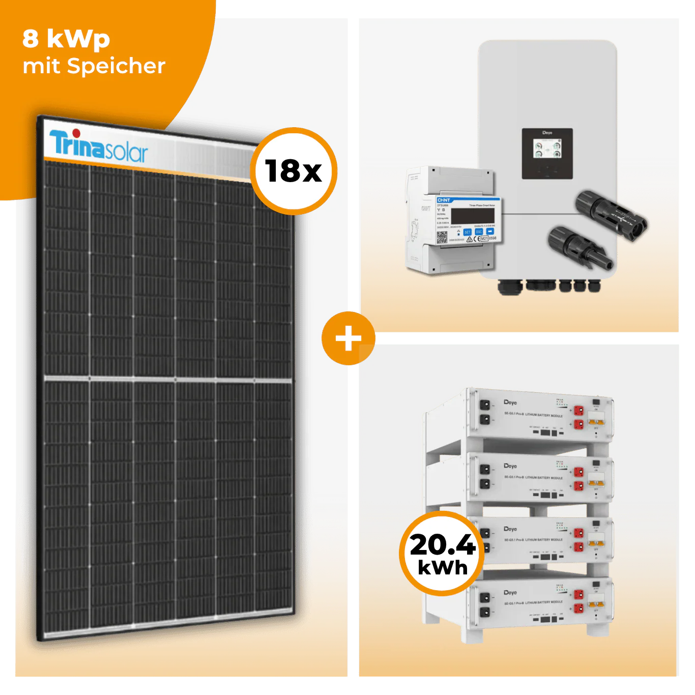 PV Komplettset 8 kWp – 18 x Trina 465 Black Frame & Deye SUN-8K-SG05LP3-EU-SM2 opt. Deye SE-G5.1 pro B - LV Speicher - Image 7