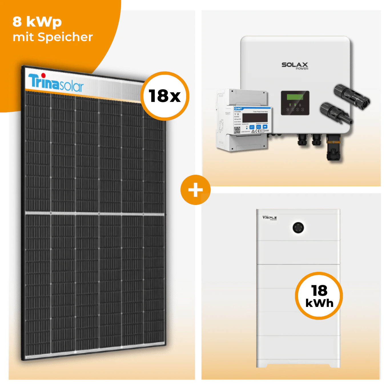 PV Komplettset 8 kWp – 18 x Trina 465 Black Frame & Solax X3 Hybrid opt. T-BAT SYS Speicher - Image 6